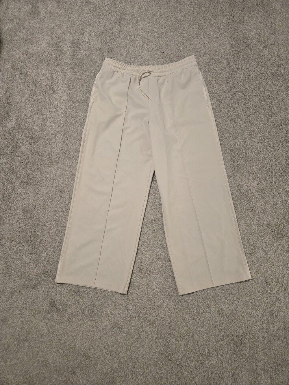Athleta Cream Wide Leg Pull On Pants XL Tall